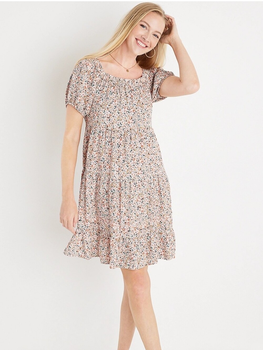 Maurices Floral Babydoll Mini Dress XL